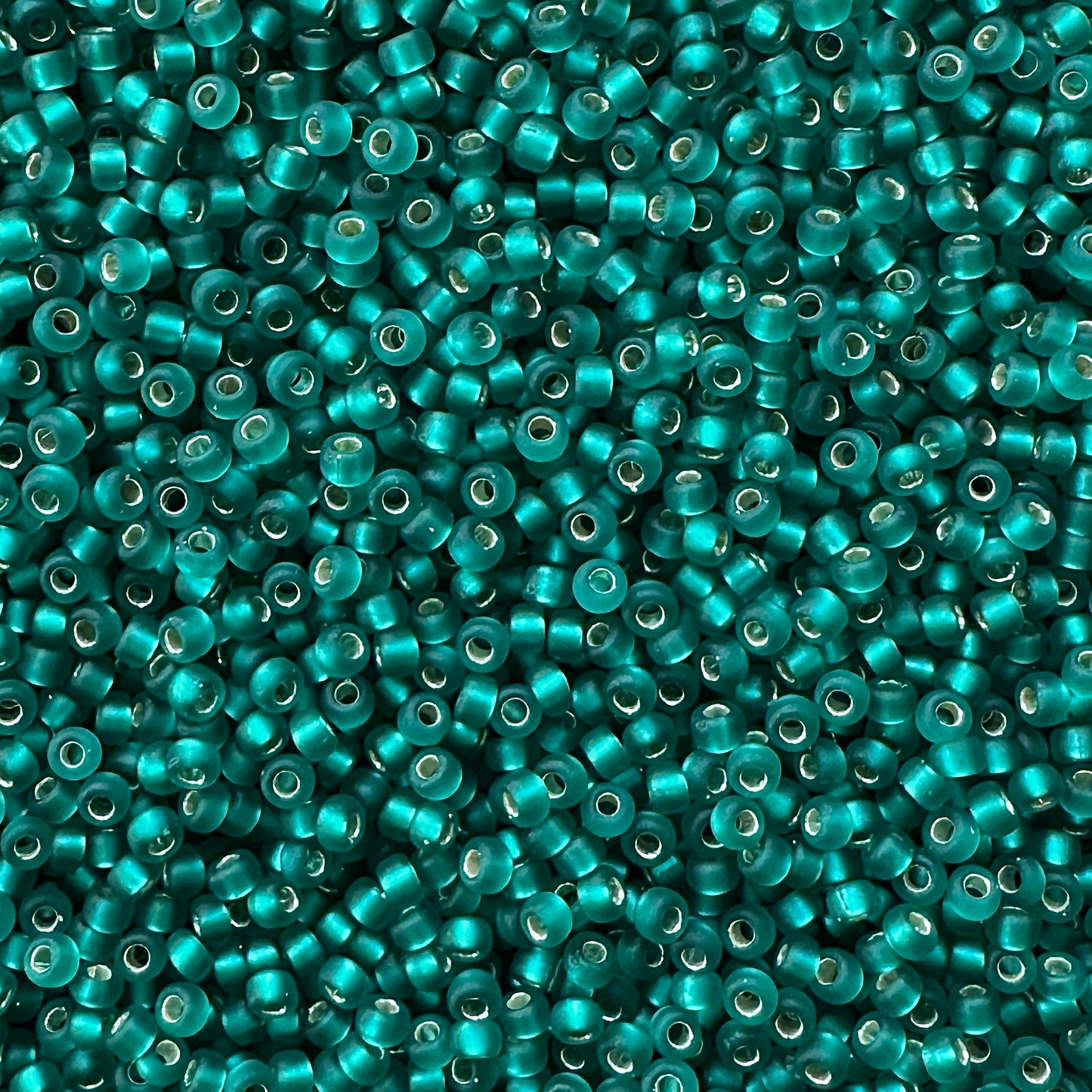 Miyuki 11-2425F Matte Silver Lined Teal