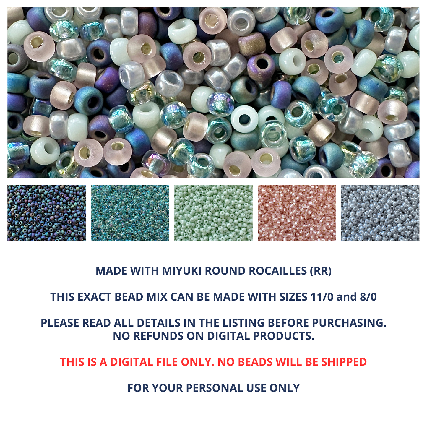 Abalone Miyuki Bead Mix Recipe & Color Palette (DIGITAL) - The Bead Mix