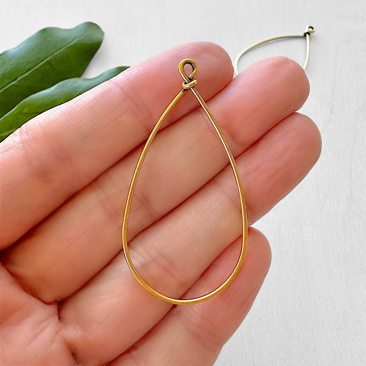 Antique Gold Teardrop Wire Frames - The Bead Mix