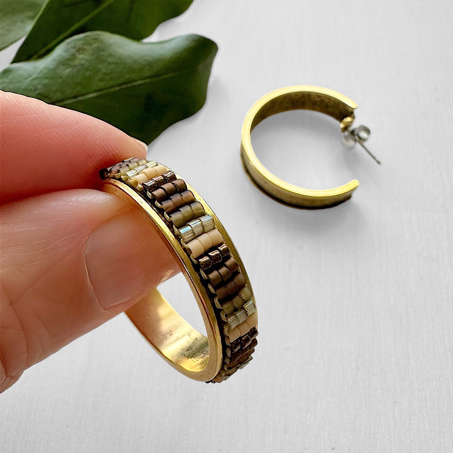 Channel Hoop Earrings - The Bead Mix