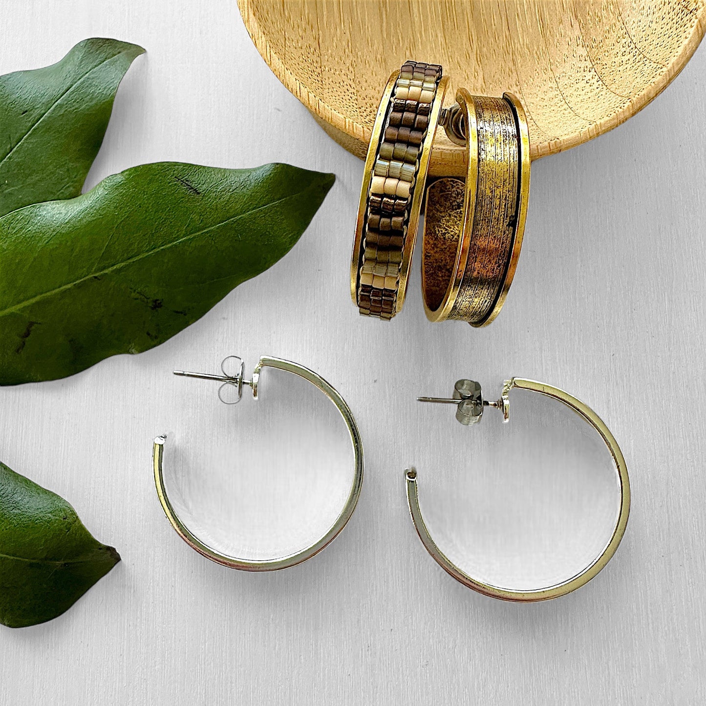 Channel Hoop Earrings - The Bead Mix