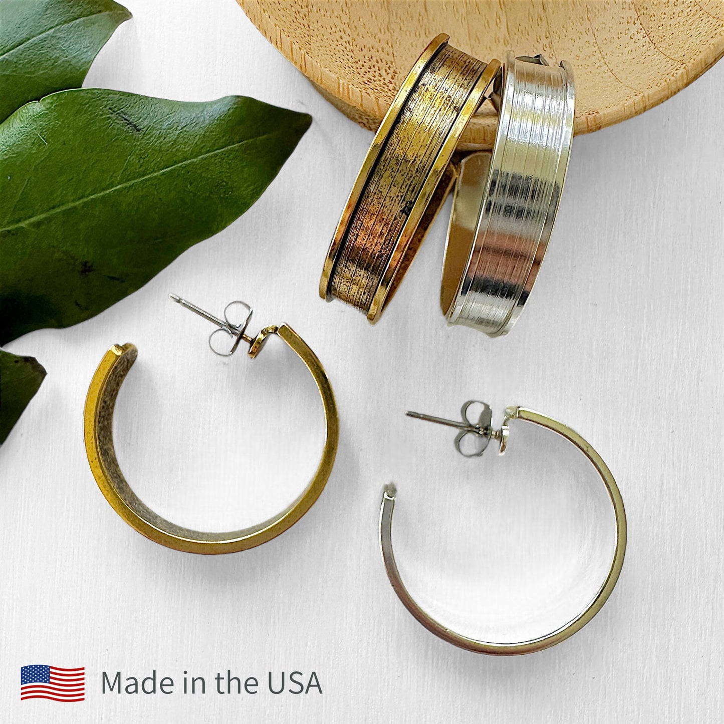 Channel Hoop Earrings - The Bead Mix