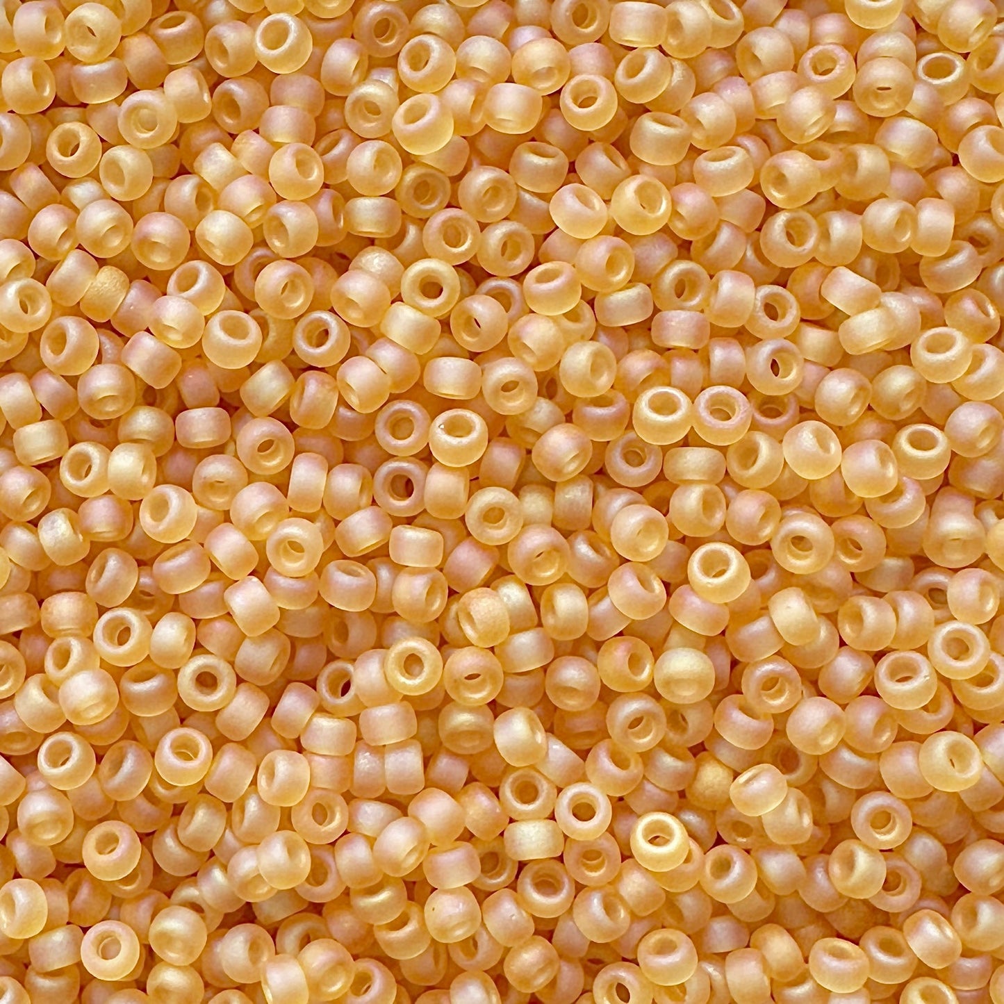 Miyuki 11 - 132FR Light Topaz Frosted Rainbow - The Bead Mix
