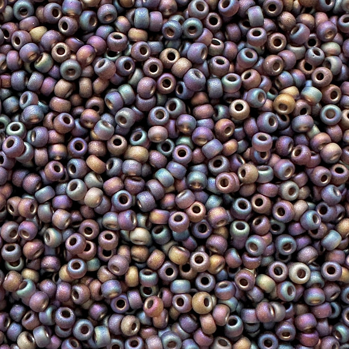Miyuki 11 - 135FR Dark Topaz Frosted Rainbow - The Bead Mix