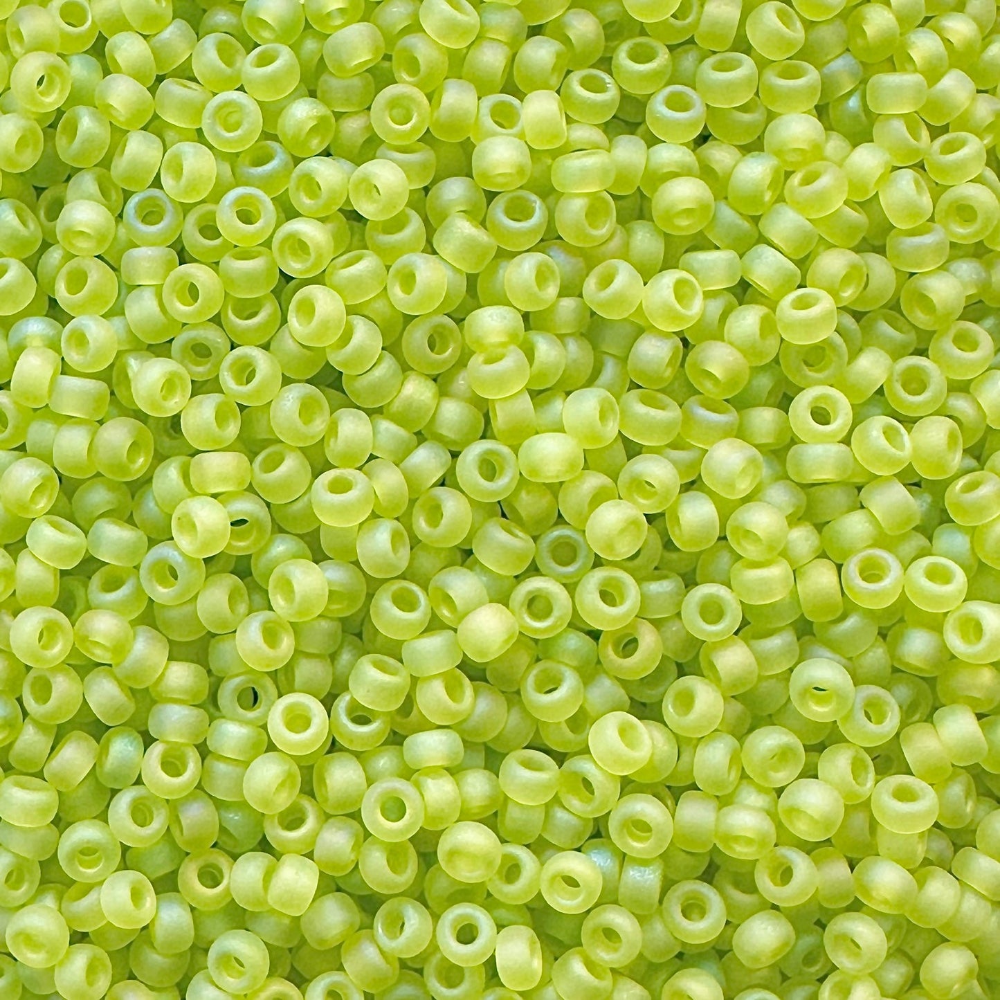 Miyuki 11 - 143FR Chartreuse Frosted Rainbow - The Bead Mix