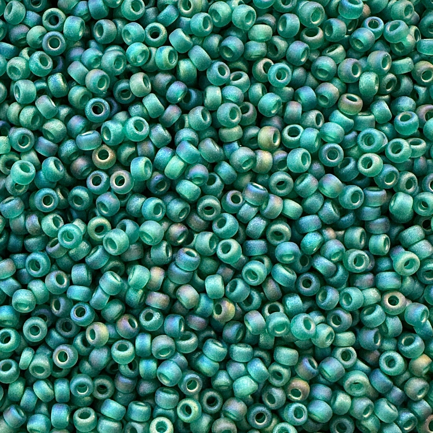 Miyuki 11 - 147FR Emerald Frosted Rainbow - The Bead Mix