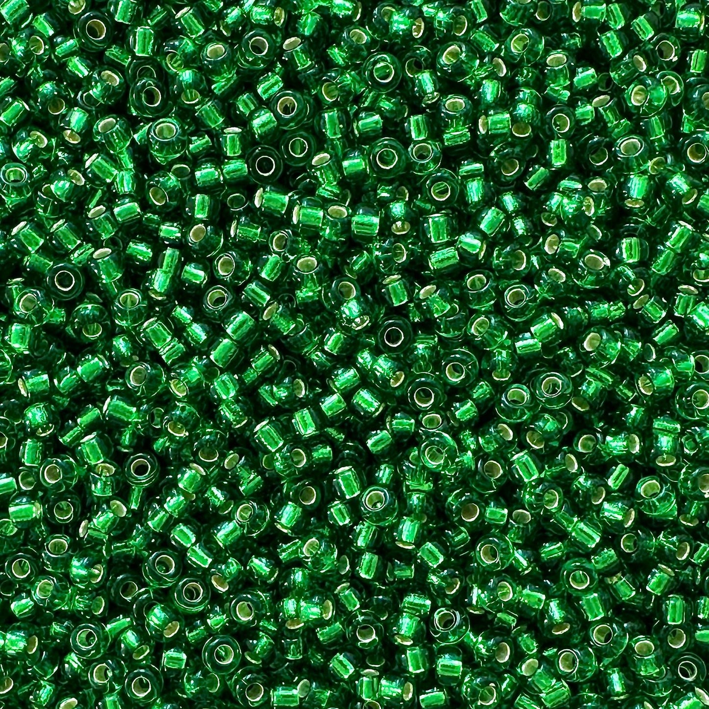 Miyuki 11 - 16 Silver Lined Green - The Bead Mix