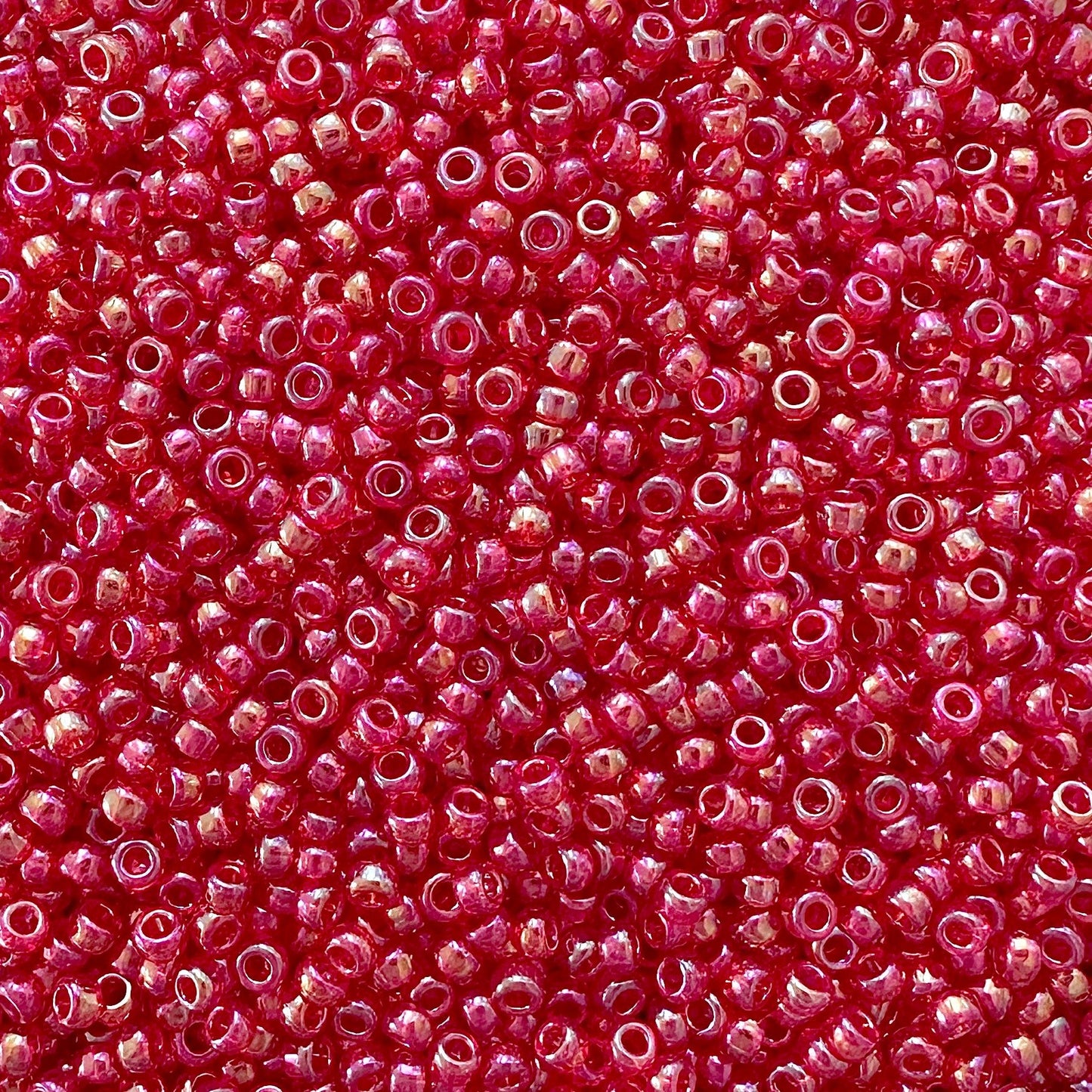 Miyuki 11 - 254D Transparent Dark Red AB - The Bead Mix