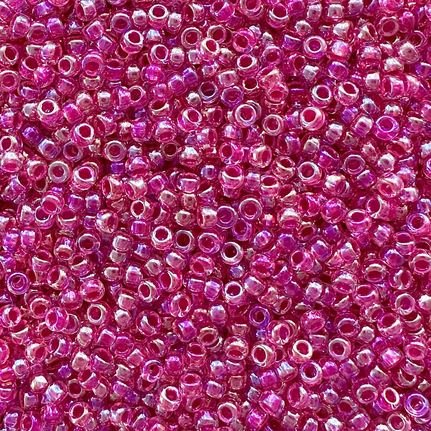 Miyuki 11 - 355 Fuchsia Lined Crystal AB - The Bead Mix