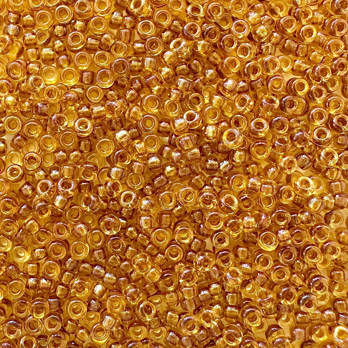Miyuki 11 - 377 Golden Color Lined Light Topaz - The Bead Mix