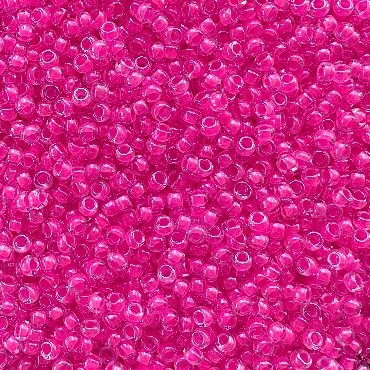 Miyuki 11 - 4301 Luminous Hot Pink - The Bead Mix