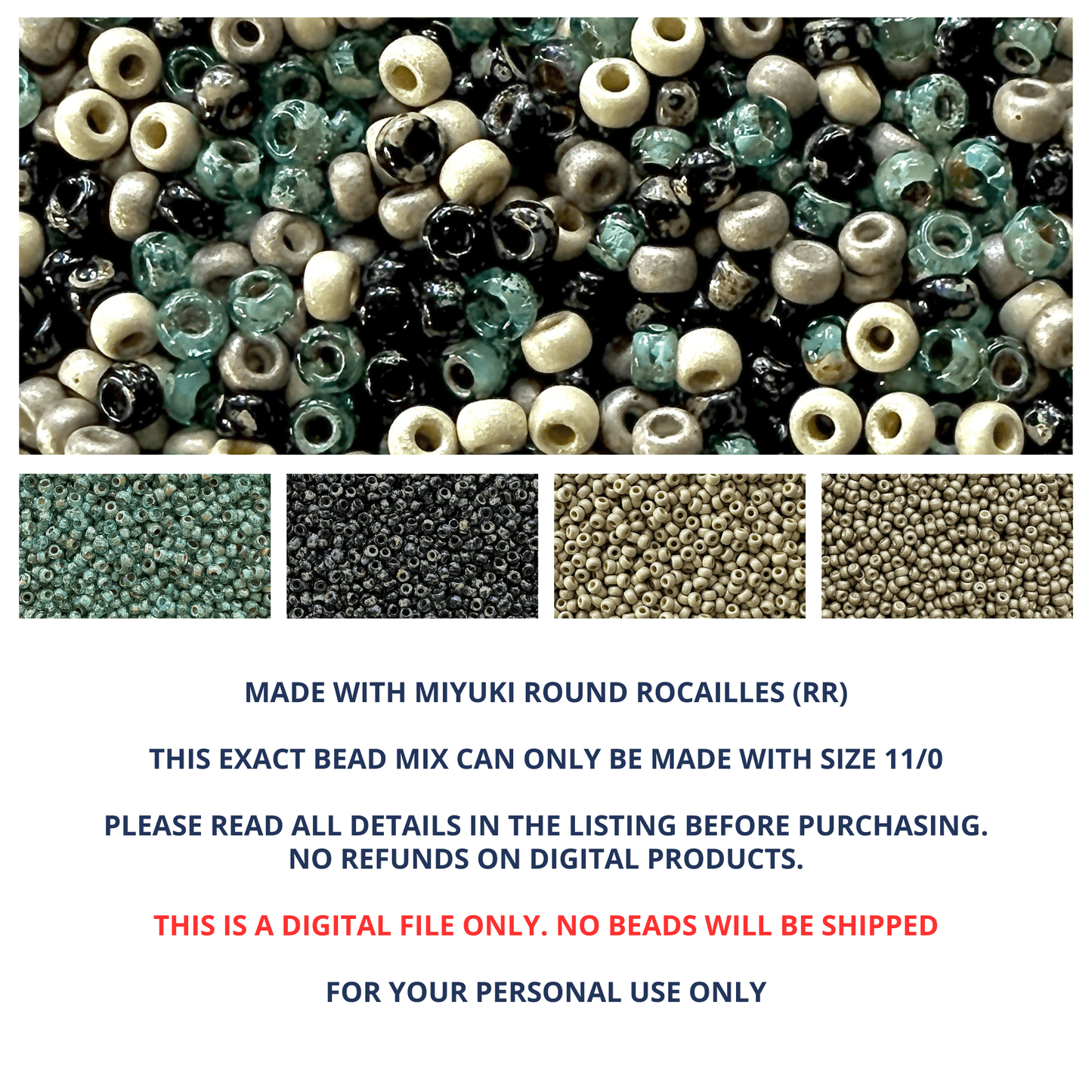 River Stones Miyuki Bead Mix Recipe & Color Palette (DIGITAL) - The Bead Mix