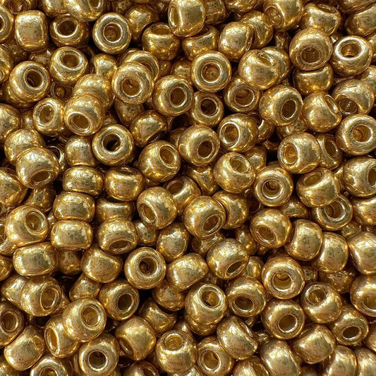 6-4202: Galvanized Duracoat Gold Miyuki 11/0 Seed Beads - The Bead Mix