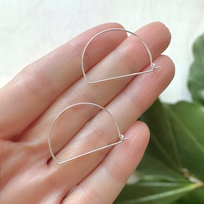 Arch Wire Hoop Earrings - The Bead Mix