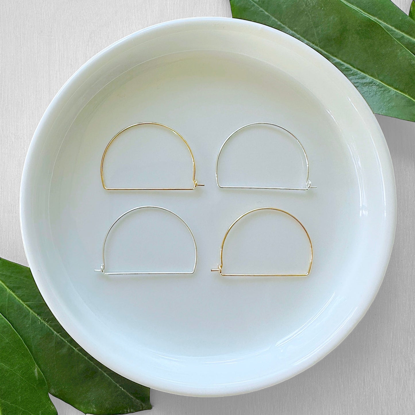 Arch Wire Hoop Earrings - The Bead Mix