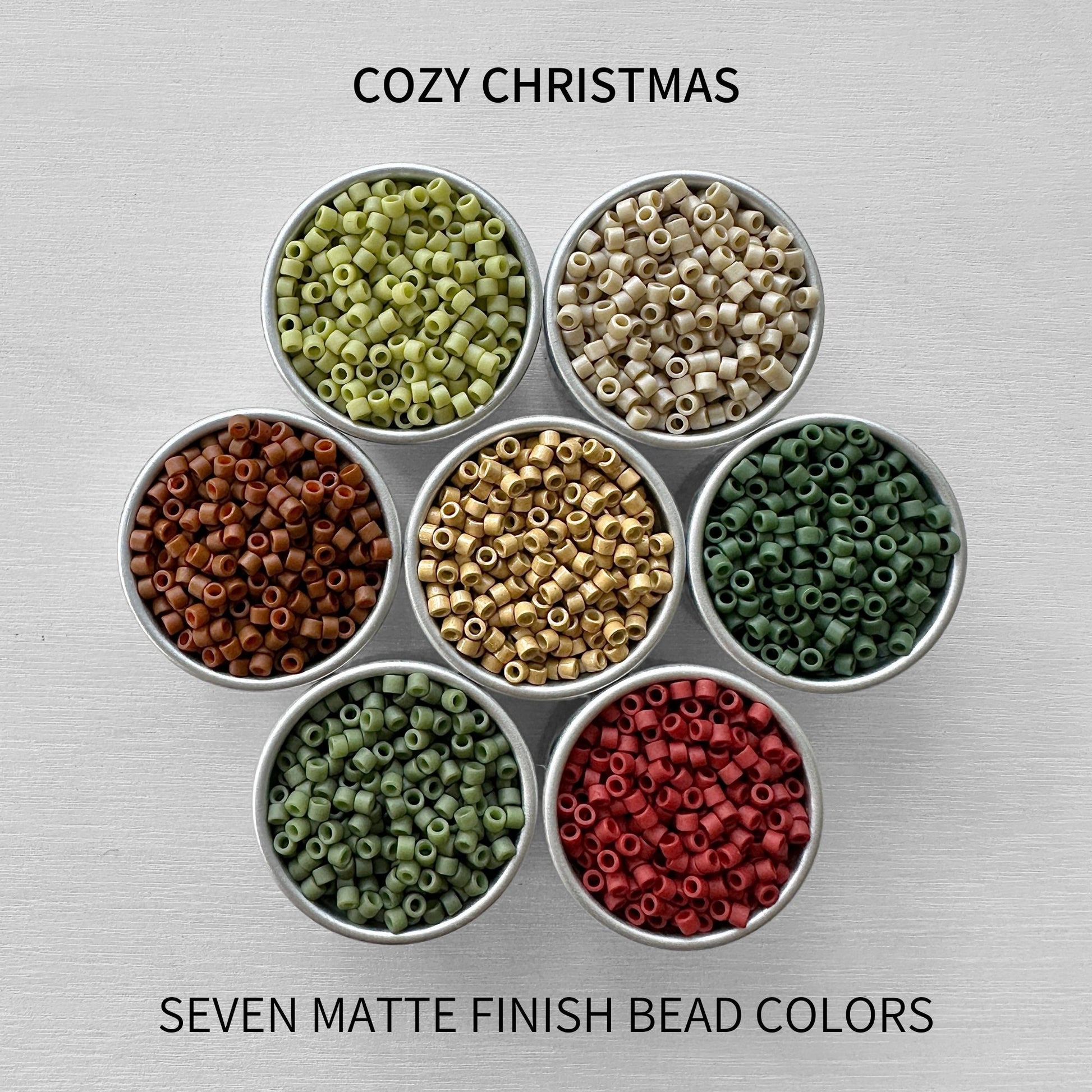 Cozy Christmas Miyuki 11/0 Delica Bead Set - The Bead Mix