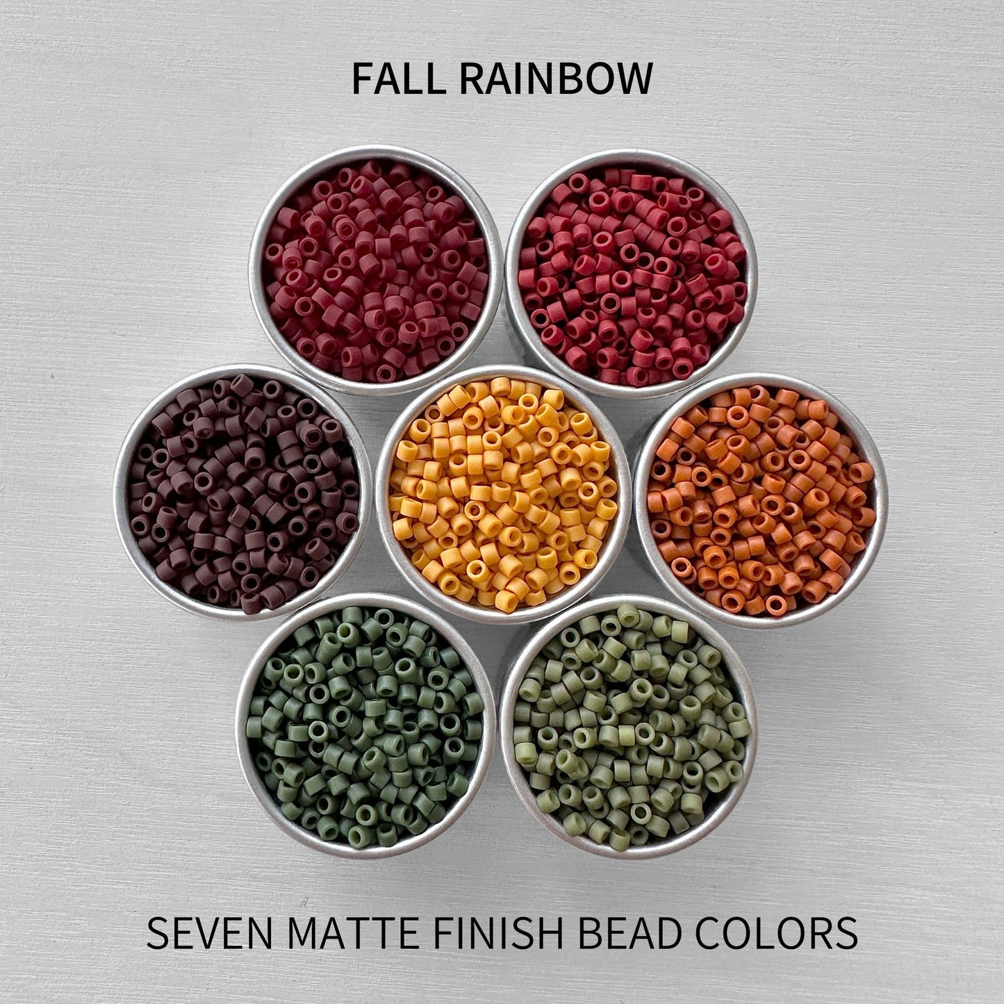 Fall Rainbow Miyuki 11/0 Delica Bead Set - The Bead Mix