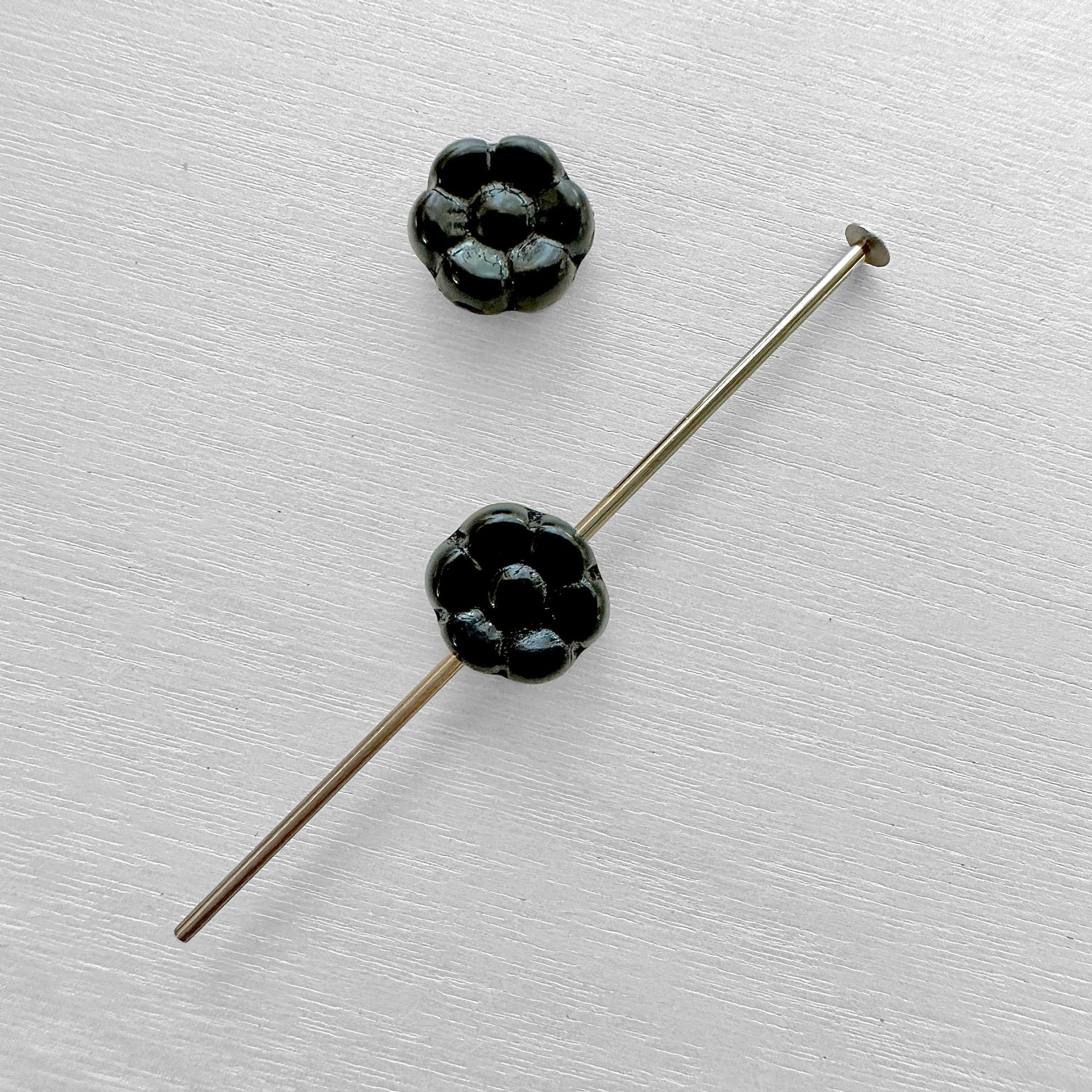 Mini Czech Glass Daisy Flower Beads - The Bead Mix