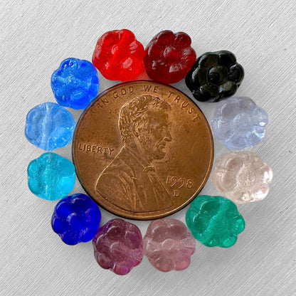Mini Czech Glass Daisy Flower Beads - The Bead Mix