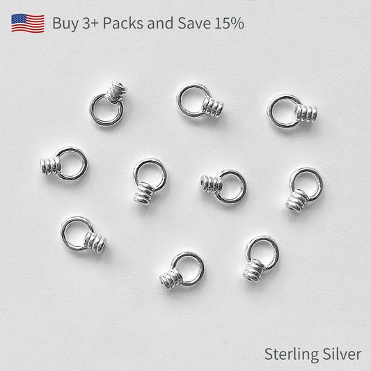 Sterling Silver Crimp End Caps - The Bead Mix