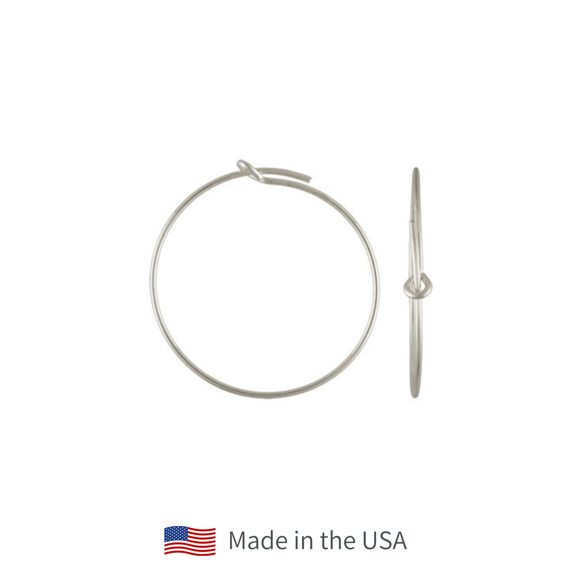 25mm Sterling Silver Beading Hoops - The Bead Mix