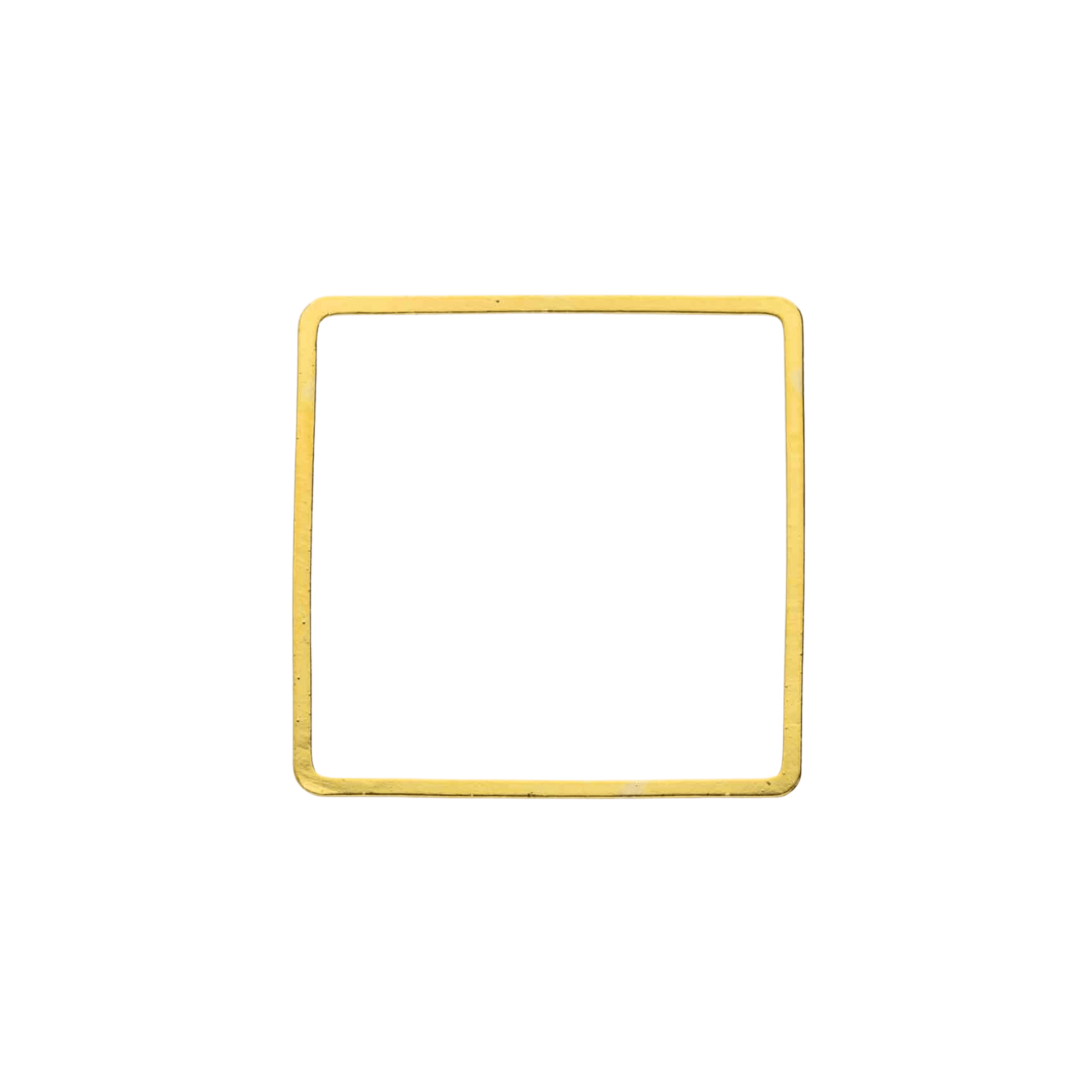 30mm Gold - plated Square Beading Frames - The Bead Mix