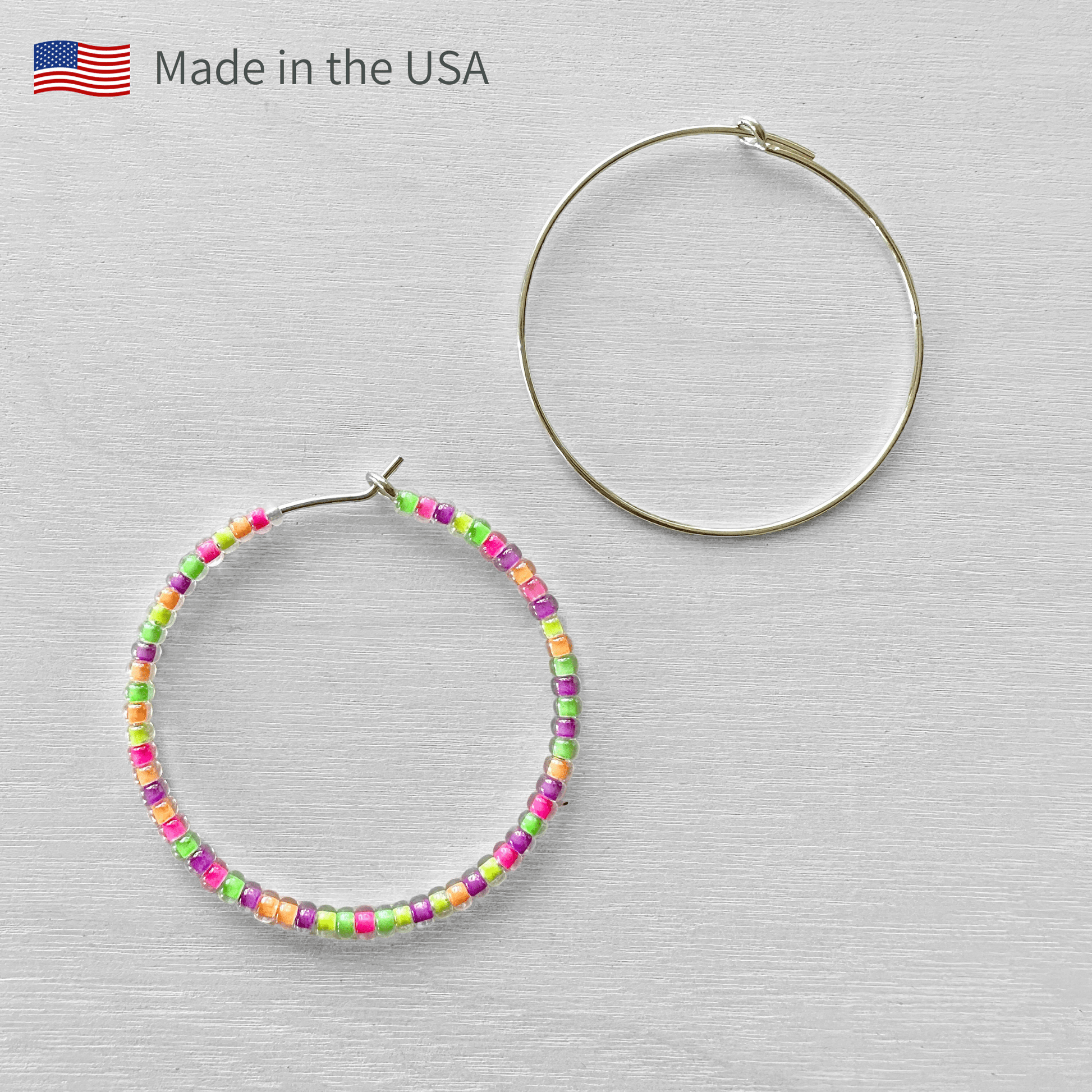 30mm Sterling Silver Beading Hoops - The Bead Mix