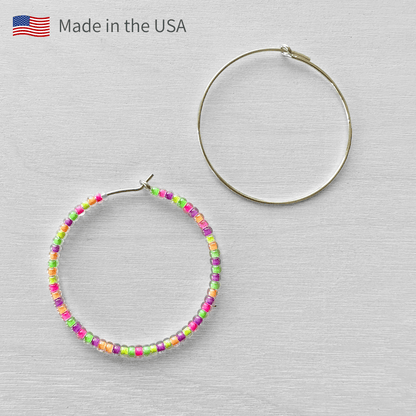 30mm Sterling Silver Beading Hoops - The Bead Mix