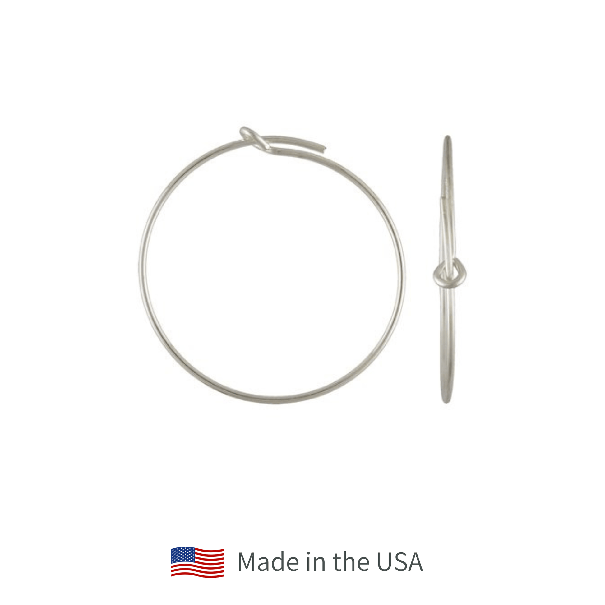 30mm Sterling Silver Beading Hoops - The Bead Mix