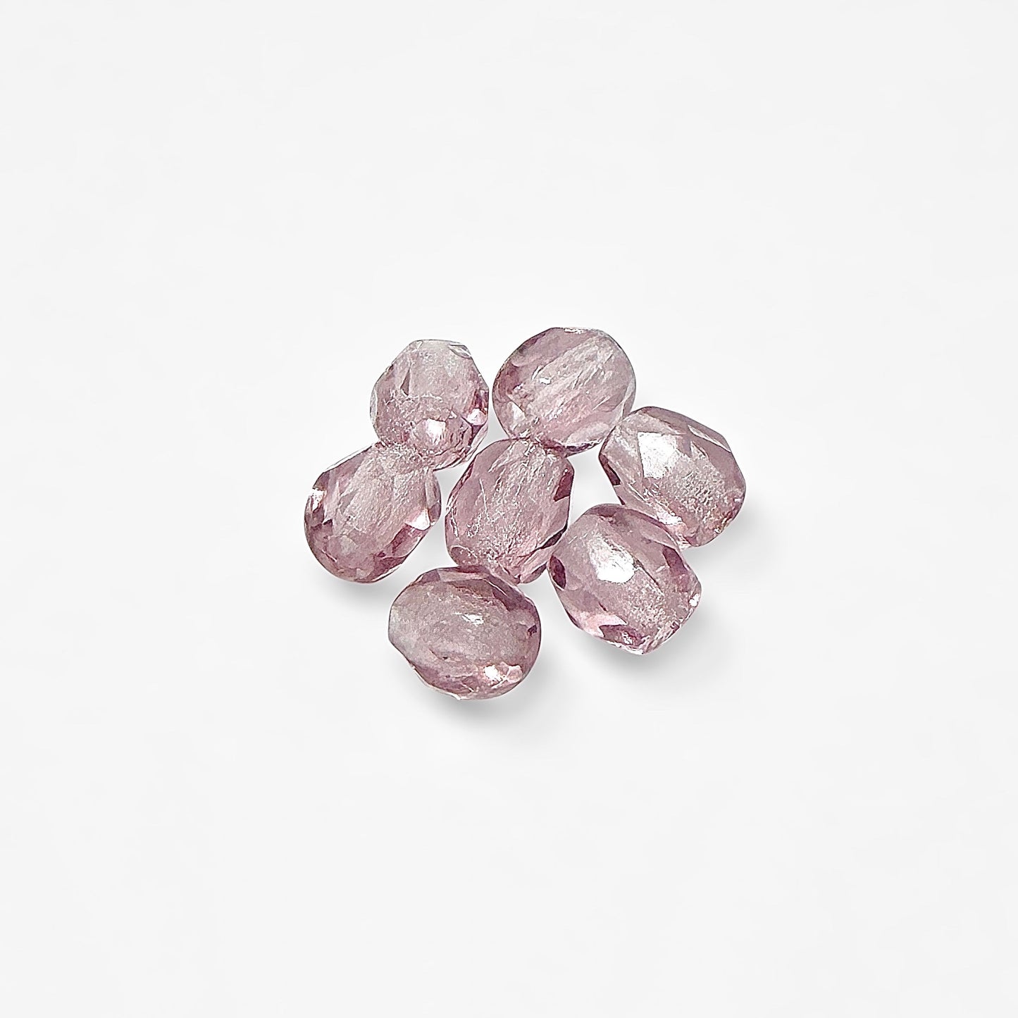 3mm Light Amethyst Czech Fire Polished Round Beads - The Bead Mix