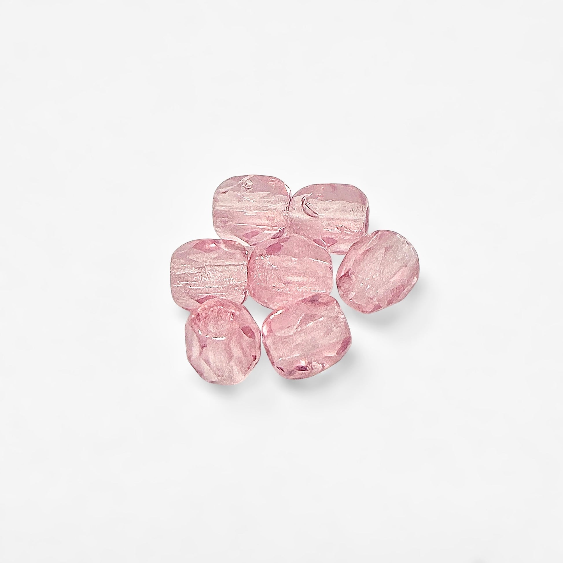 3mm Pink Czech Fire Polished Round Beads - The Bead Mix