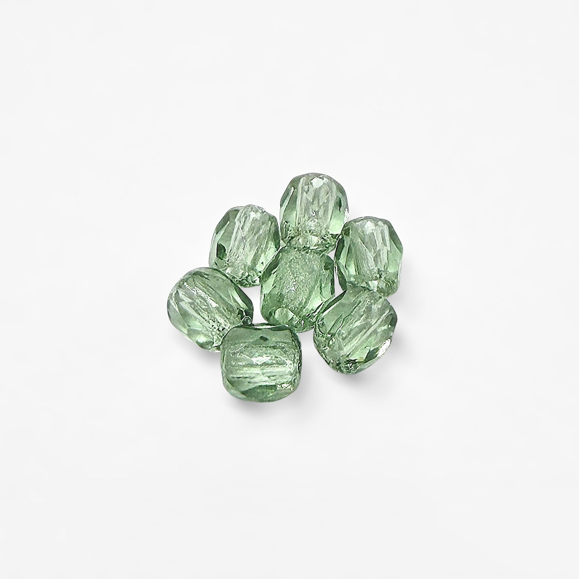 3mm Sage Czech Fire Polished Round Beads - The Bead Mix