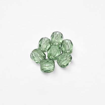 3mm Sage Czech Fire Polished Round Beads - The Bead Mix