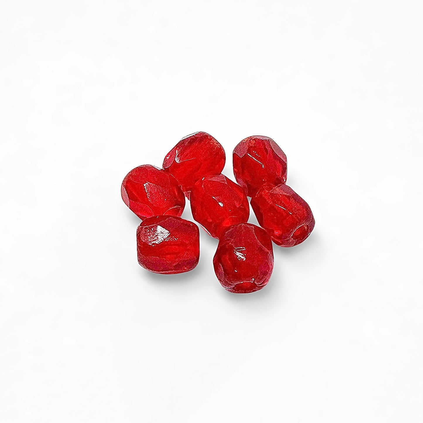 3mm Siam Czech Fire Polished Round Beads - The Bead Mix