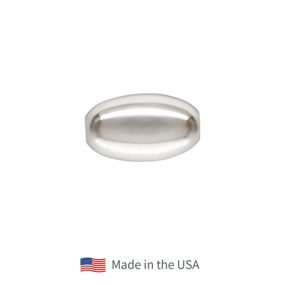 4 x 7mm Sterling Silver Oval Beads - The Bead Mix