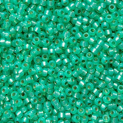 40g Miyuki 11 - 4240 Silver Lined Translucent Spearmint - The Bead Mix
