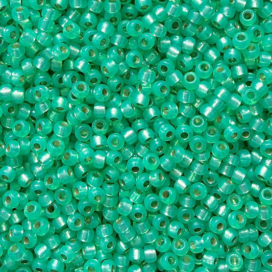 40g Miyuki 11 - 4240 Silver Lined Translucent Spearmint - The Bead Mix