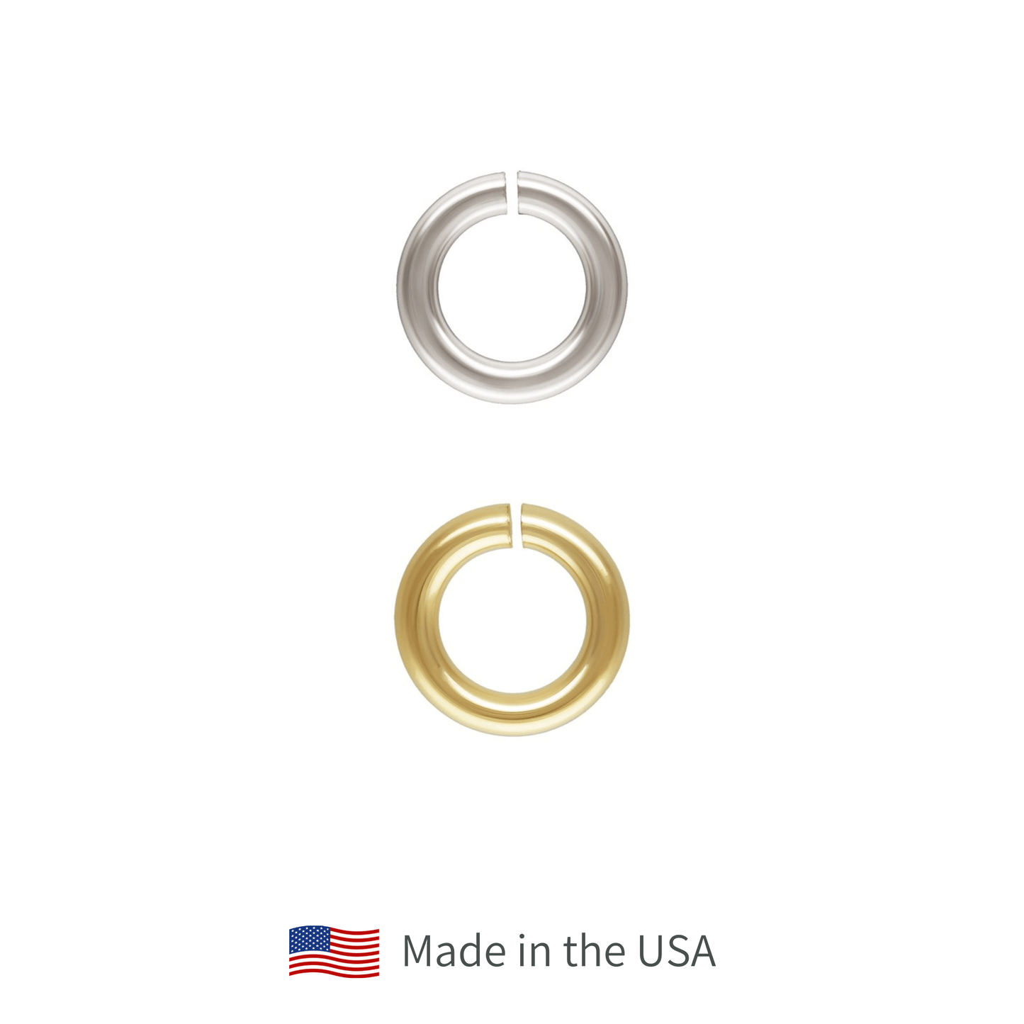 4mm Sterling Silver and Gold - Filled Open Jump Rings - The Bead Mix