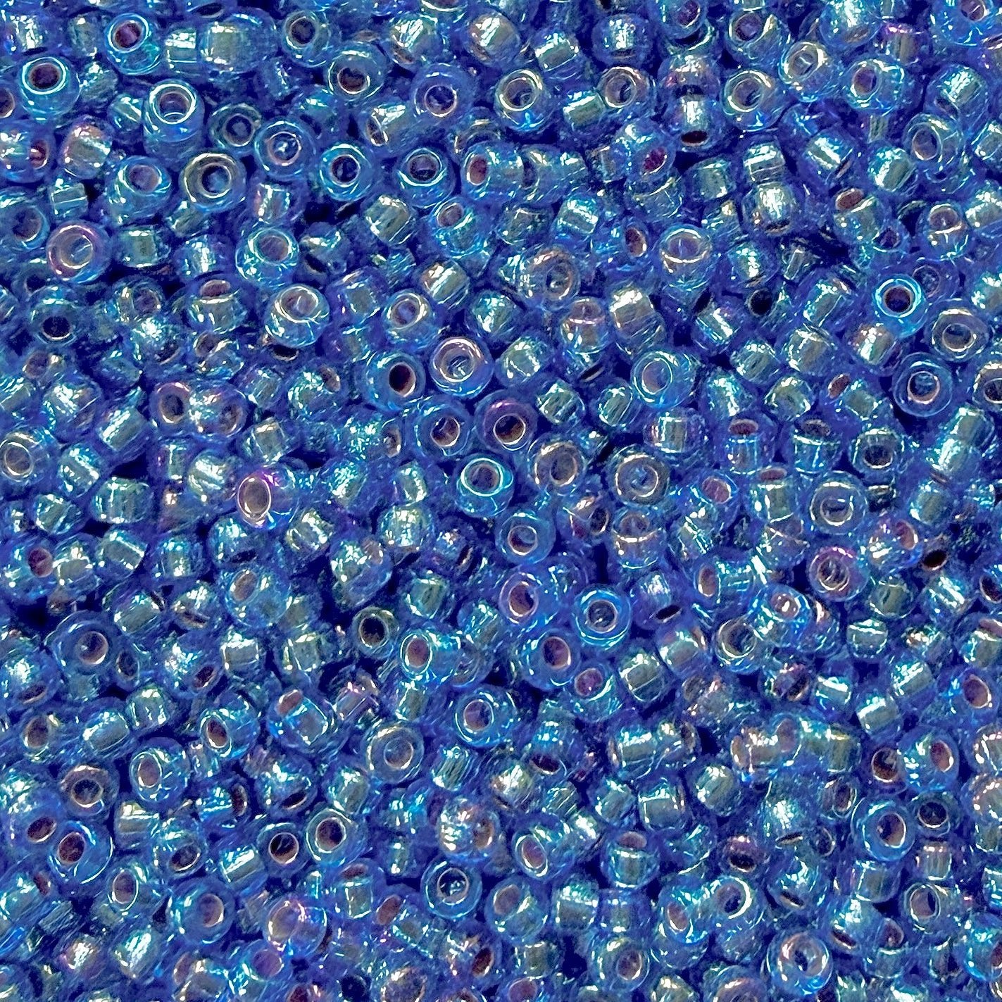 50g Miyuki 11 - 1019 Silver Lined Sapphire AB - The Bead Mix