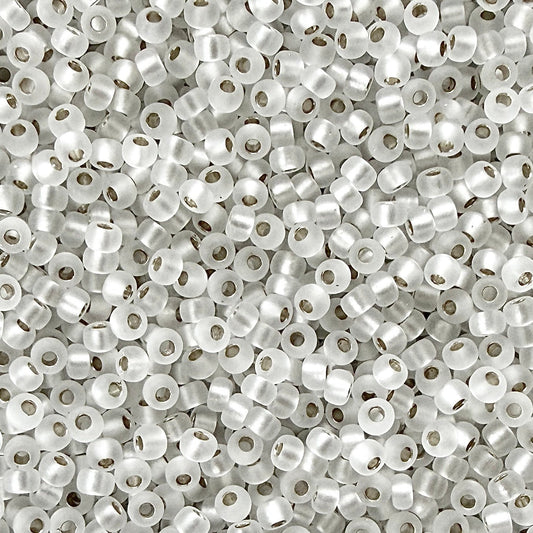 50g Miyuki 11 - 1F Silver Lined Matte Crystal - The Bead Mix