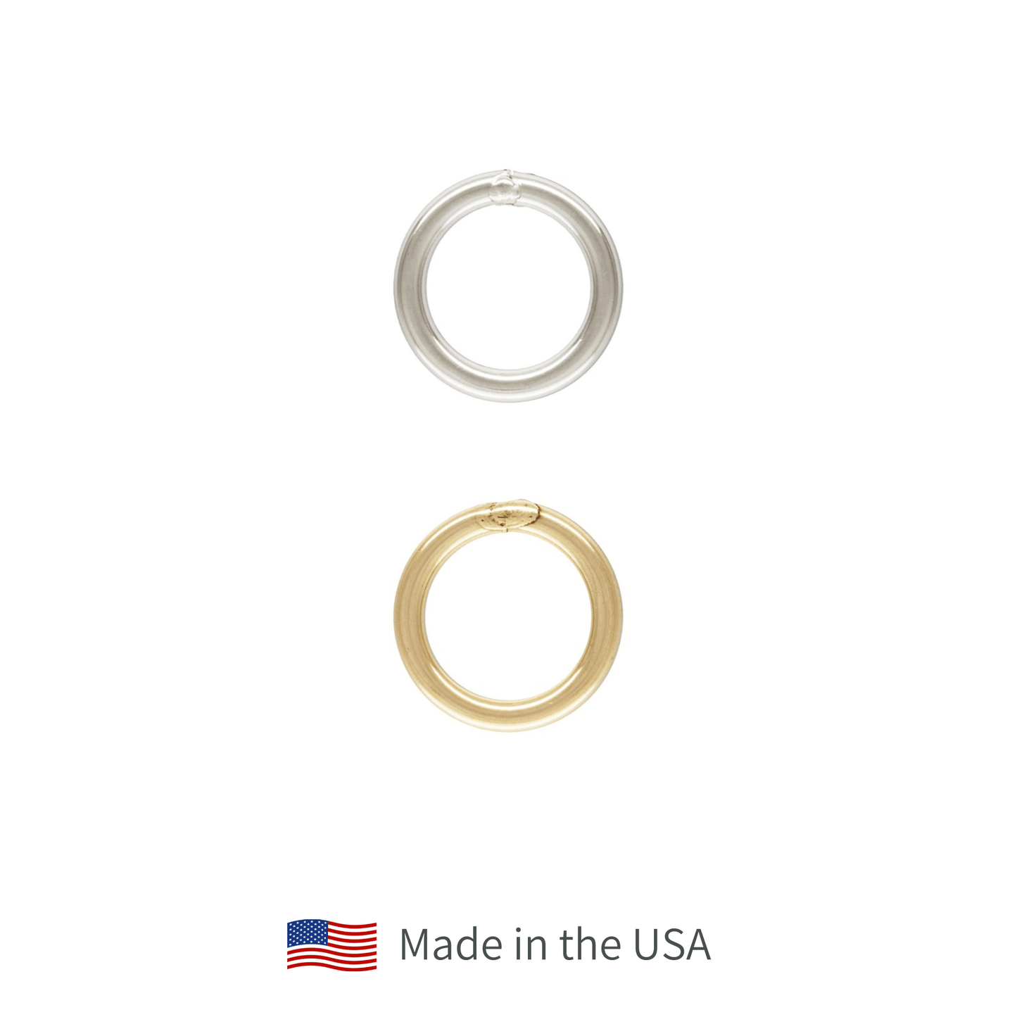 6mm Sterling Silver and Gold - Filled CLOSED Jump Rings - The Bead Mix