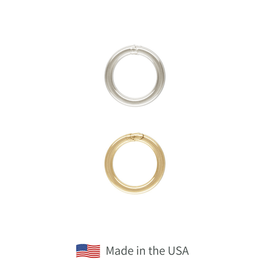 6mm Sterling Silver and Gold - Filled CLOSED Jump Rings - The Bead Mix