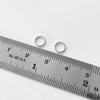6mm Sterling Silver and Gold - Filled CLOSED Jump Rings - The Bead Mix