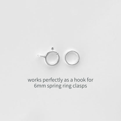 6mm Sterling Silver and Gold - Filled CLOSED Jump Rings - The Bead Mix
