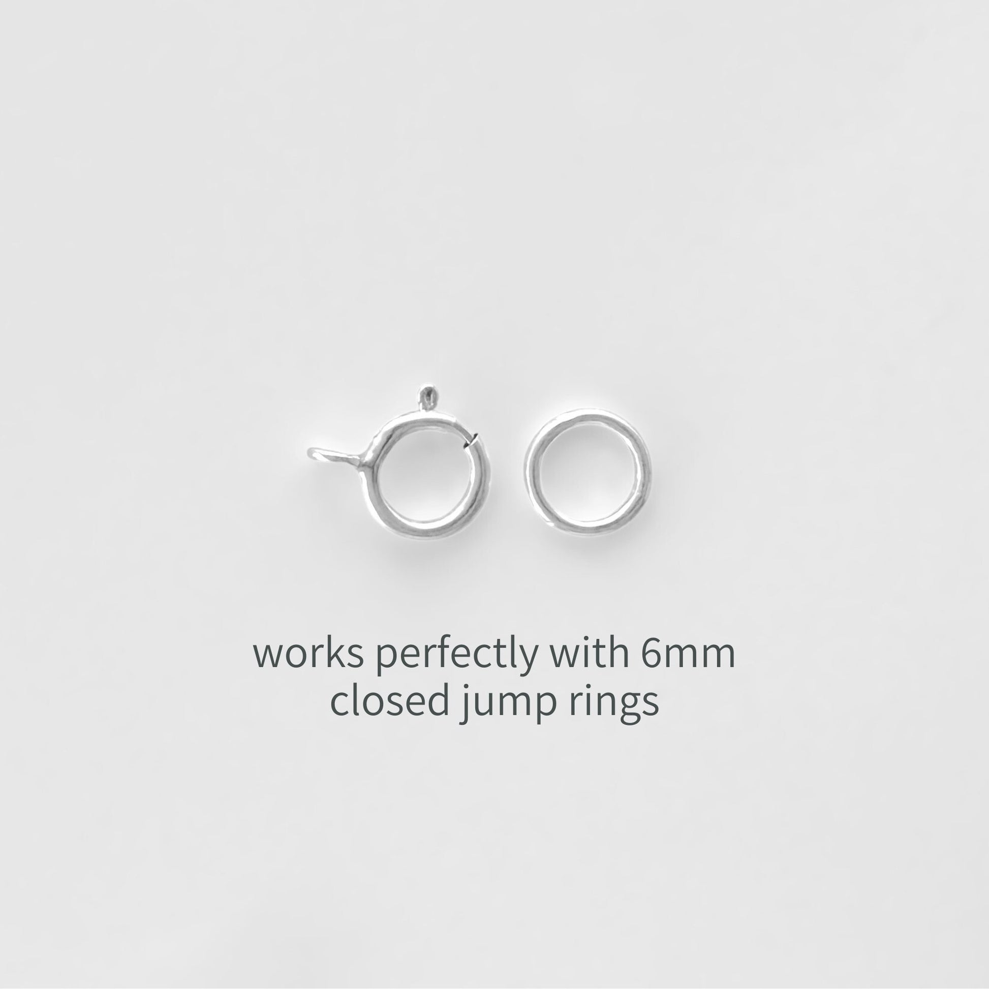 6mm Sterling Silver + Gold - Filled Spring Ring Clasp - The Bead Mix