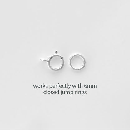 6mm Sterling Silver + Gold - Filled Spring Ring Clasp - The Bead Mix