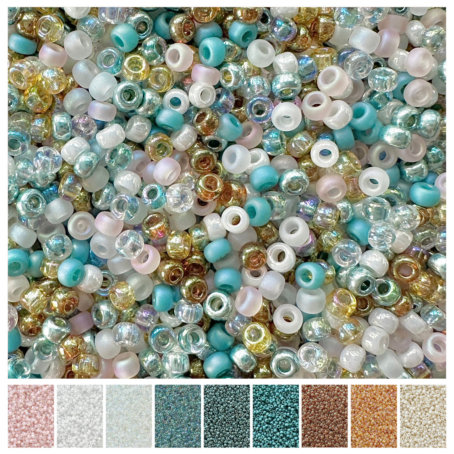 Beach Vibes Miyuki Bead Mix Recipe & Color Palette (DIGITAL)
