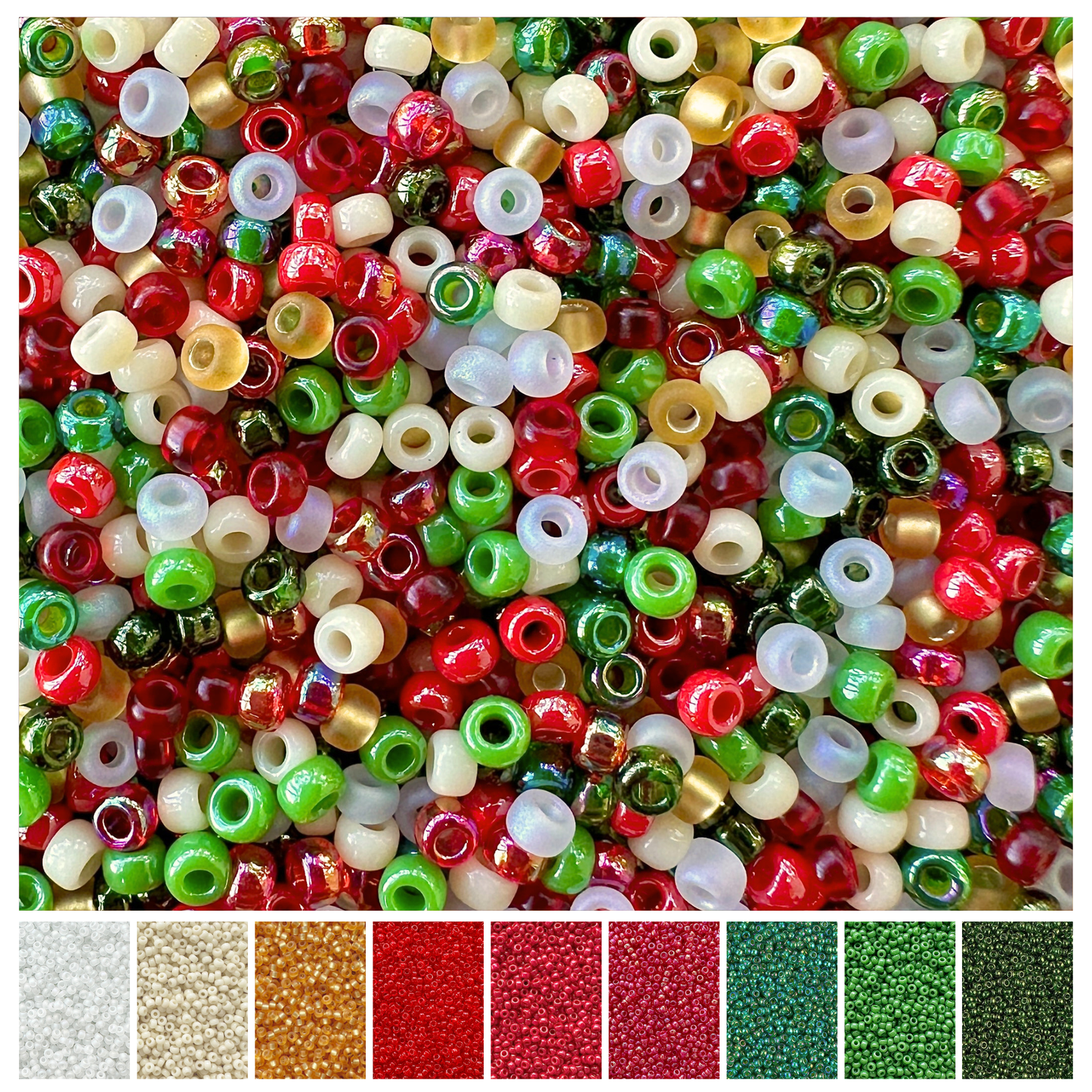 Classic Christmas Miyuki Bead Mix Recipe & Color Palette (DIGITAL)