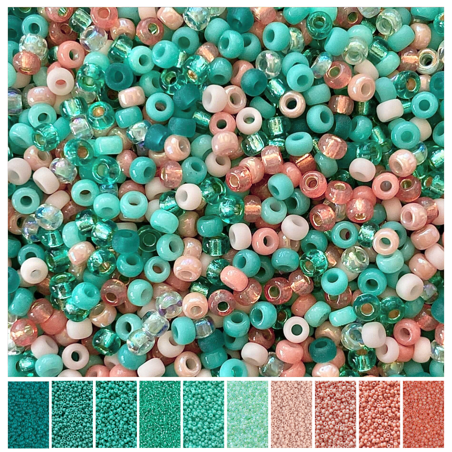 Coastal Peach Miyuki Bead Mix Recipe & Color Palette (ROUND ONLY)