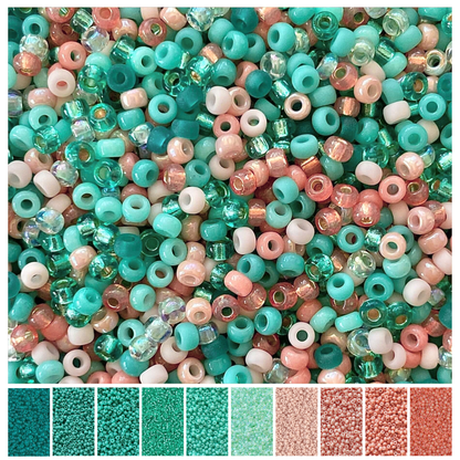 Coastal Peach Miyuki Bead Mix Recipe & Color Palette (ROUND ONLY)